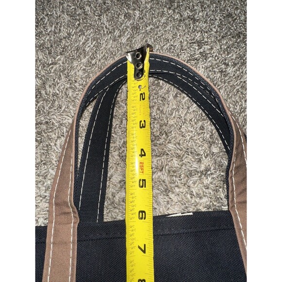 VTG 90s LL Bean Boat & Tote Bag USA Canvas Rare Black Brown medium - Picture 6 of 12